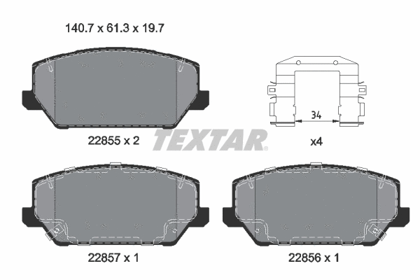Brake Pad Set, disc brake (2285501)