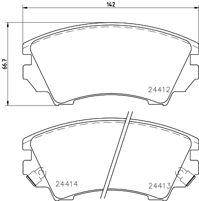 Brake Pad Set, disc brake (2441204)