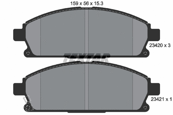 Brake Pad Set, disc brake (2342006)
