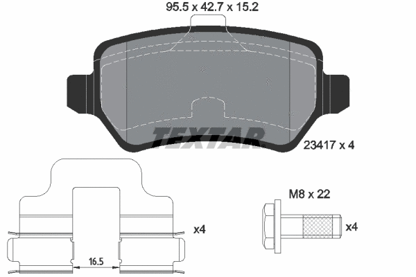 Brake Pad Set, disc brake (2341702)