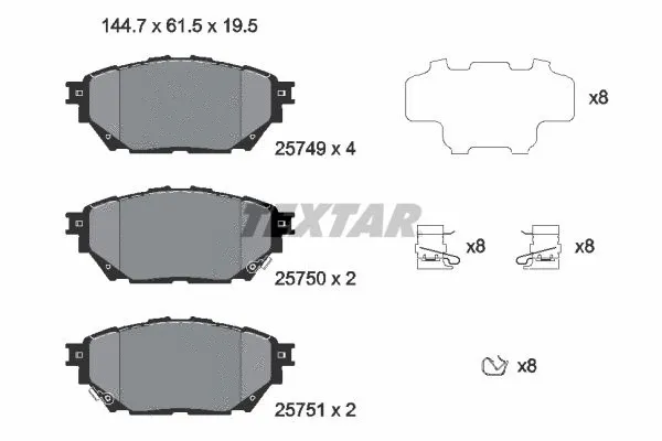 Brake Pad Set, disc brake (2574901)