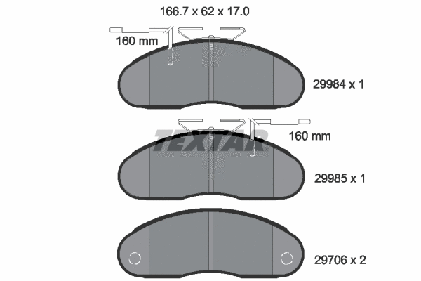 Brake Pad Set, disc brake (2998401)