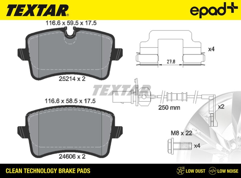Brake Pad Set, disc brake (2521404CP)