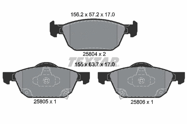 Brake Pad Set, disc brake (2580401)