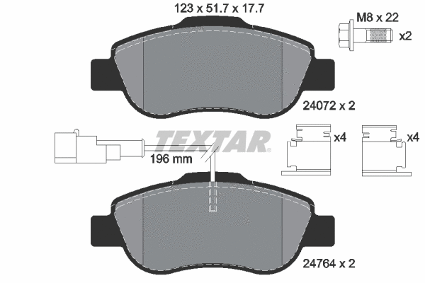 Brake Pad Set, disc brake (2476401)