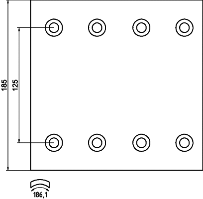 Brake Lining Kit, drum brake (1924604)