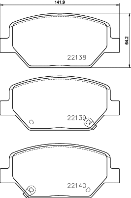 Brake Pad Set, disc brake (2213801)
