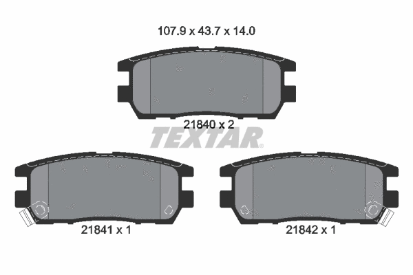Brake Pad Set, disc brake (2184002)