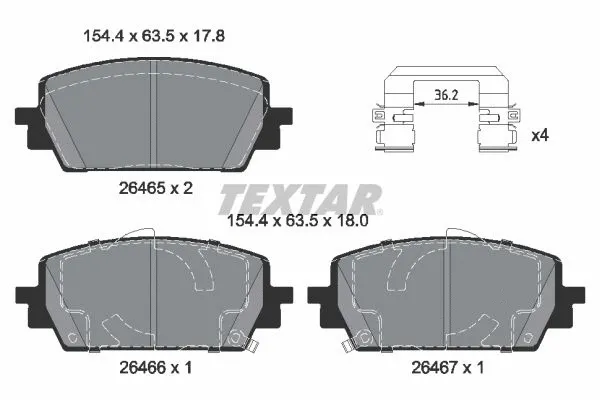 Brake Pad Set, disc brake (2646501)