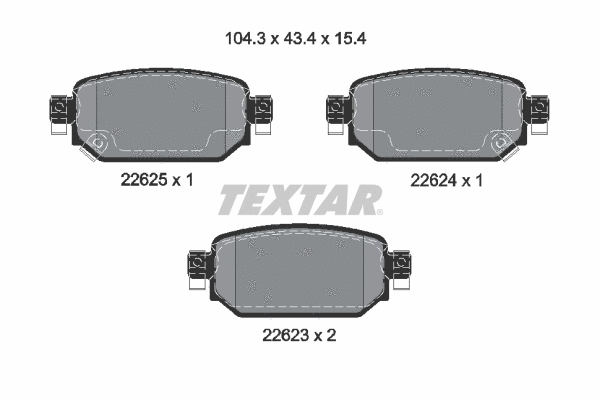 Brake Pad Set, disc brake (2262301)