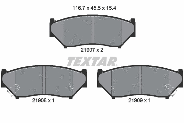 Brake Pad Set, disc brake (2190701)