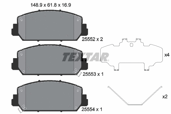 Brake Pad Set, disc brake (2555201)