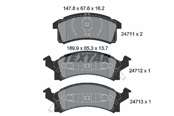 Brake Pad Set, disc brake (2471101)