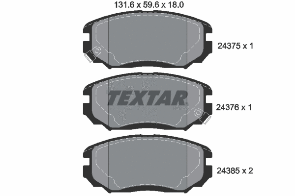 Brake Pad Set, disc brake (2437501)