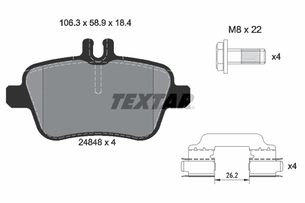 Brake Pad Set, disc brake (2484805)