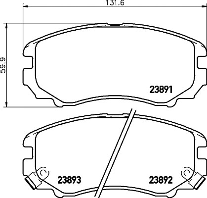 Brake Pad Set, disc brake (2389106)