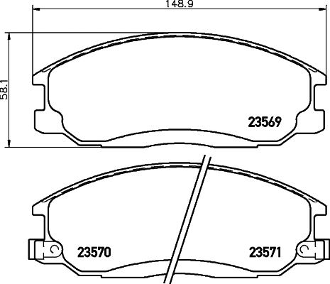 Brake Pad Set, disc brake (2356904)