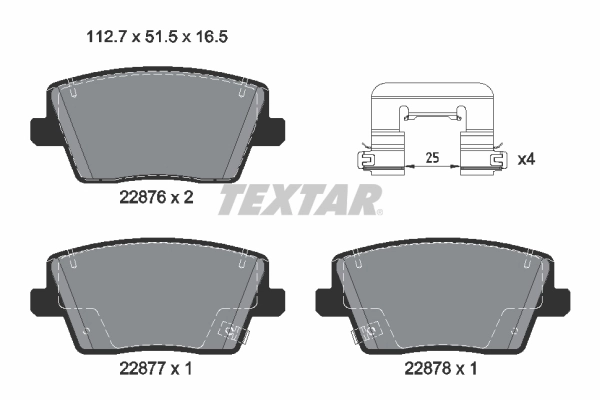 Brake Pad Set, disc brake (2287603)