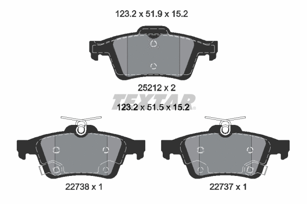 Brake Pad Set, disc brake (2521204)