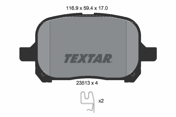 Brake Pad Set, disc brake (2351302)
