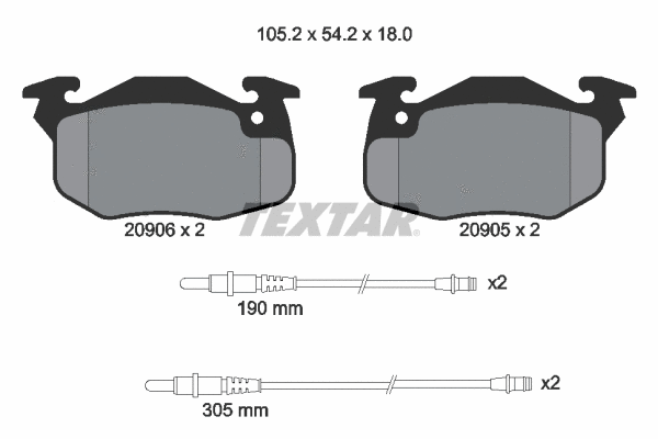 Brake Pad Set, disc brake (2090603)