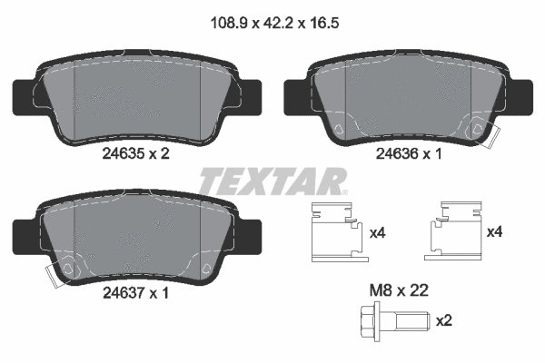 Brake Pad Set, disc brake (2463501)