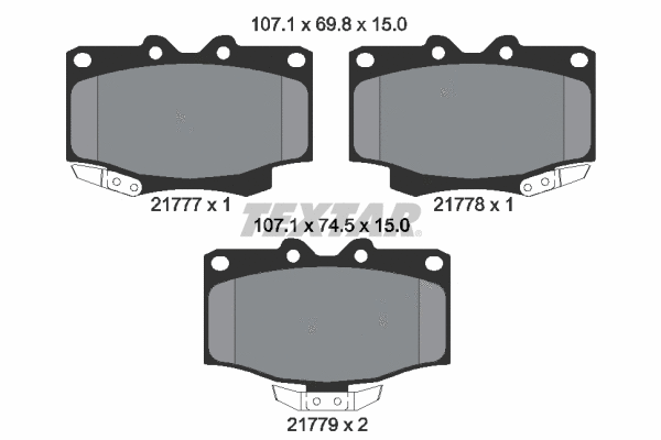 Brake Pad Set, disc brake (2177702)