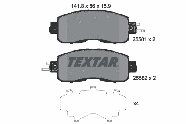Brake Pad Set, disc brake (2558101)