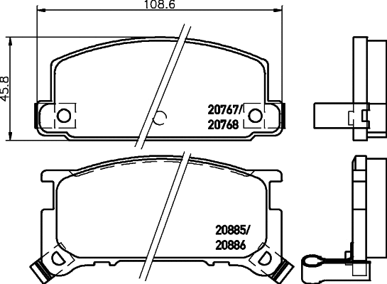 Brake Pad Set, disc brake (2076701)