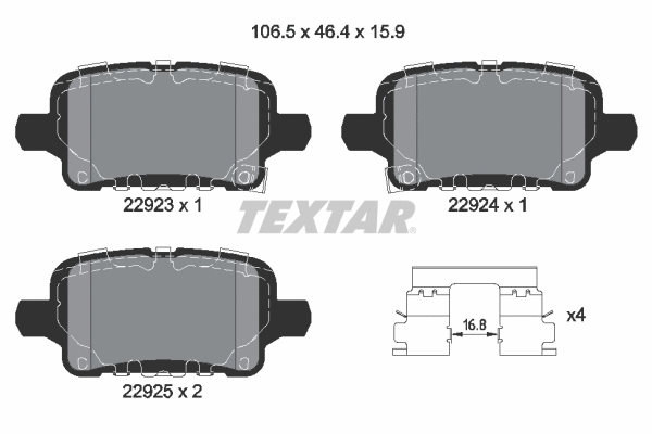Brake Pad Set, disc brake (2292301)