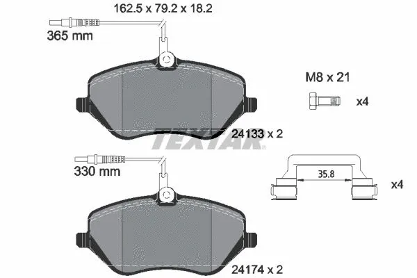 Brake Pad Set, disc brake (2413301)