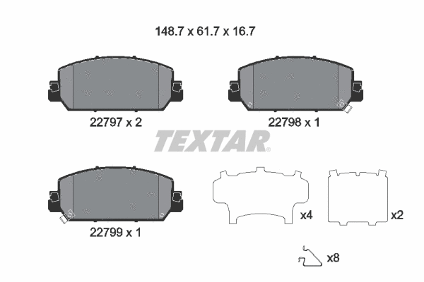 Brake Pad Set, disc brake (2279701)
