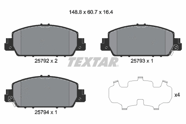 Brake Pad Set, disc brake (2579201)