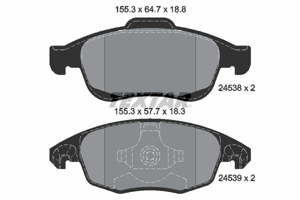 Brake Pad Set, disc brake (2453801)