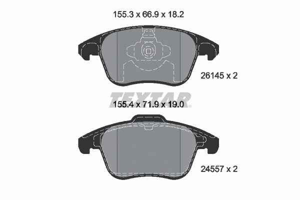 Brake Pad Set, disc brake (2614501)