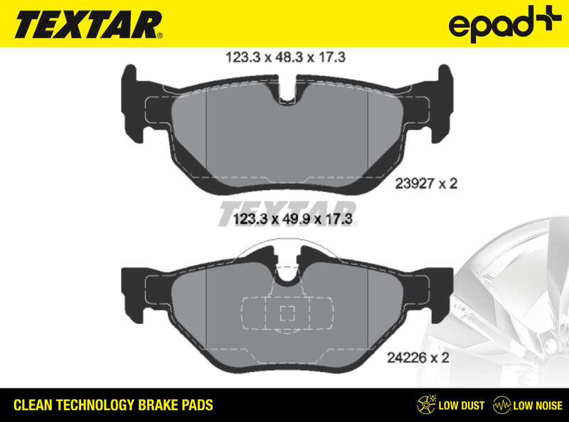 Brake Pad Set, disc brake (2392701CP)