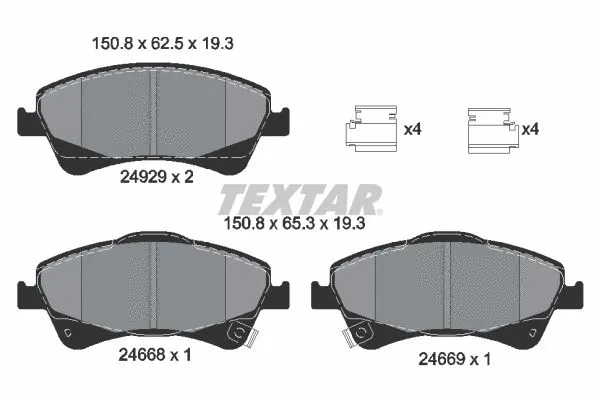 Brake Pad Set, disc brake (2466801)