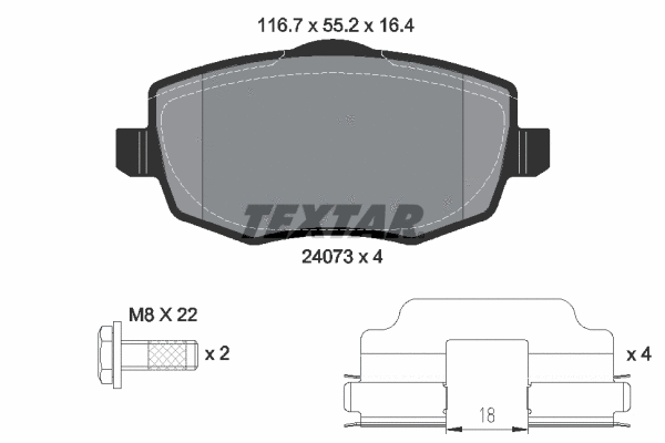 Brake Pad Set, disc brake (2407302)