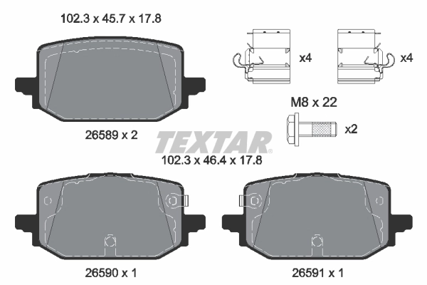 Brake Pad Set, disc brake (2658901)