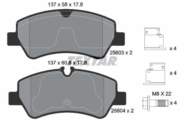 Brake Pad Set, disc brake (2560301)