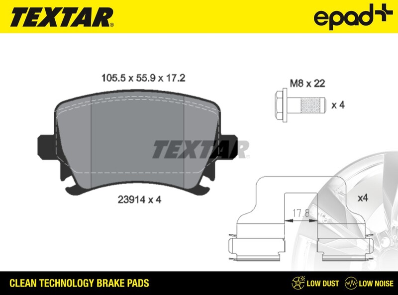 Brake Pad Set, disc brake (2391401CP)