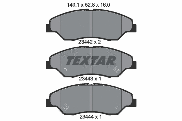 Brake Pad Set, disc brake (2344201)