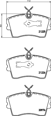 Brake Pad Set, disc brake (2122501)