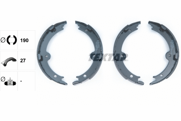 Brake Shoe Set, parking brake (91074000)