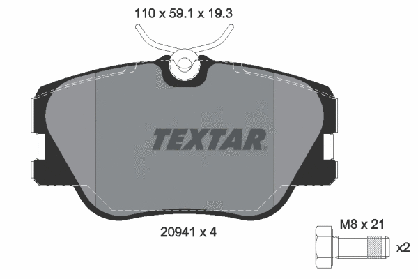 Brake Pad Set, disc brake (2094102)