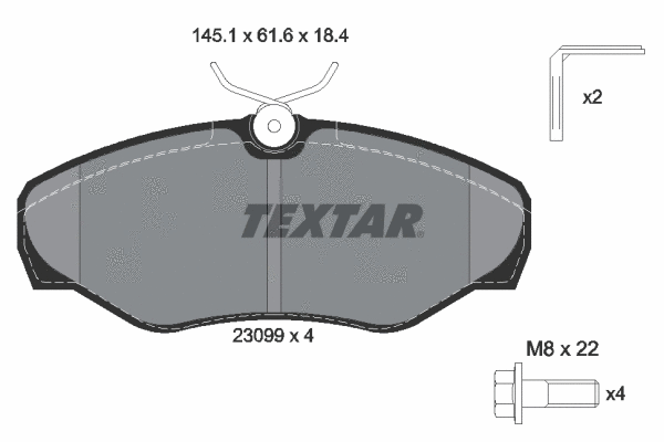 Brake Pad Set, disc brake (2309902)