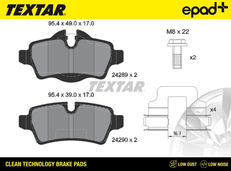 Brake Pad Set, disc brake (2428901CP)