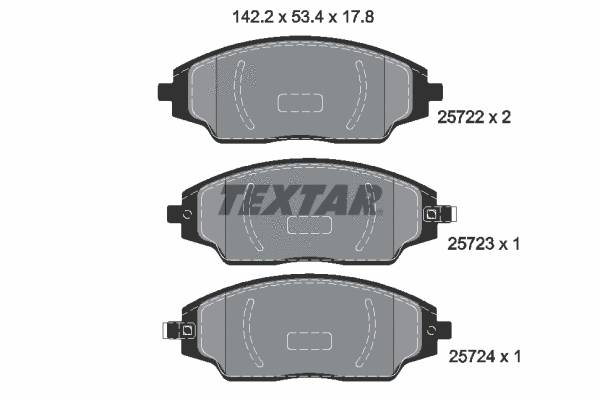 Brake Pad Set, disc brake (2572201)