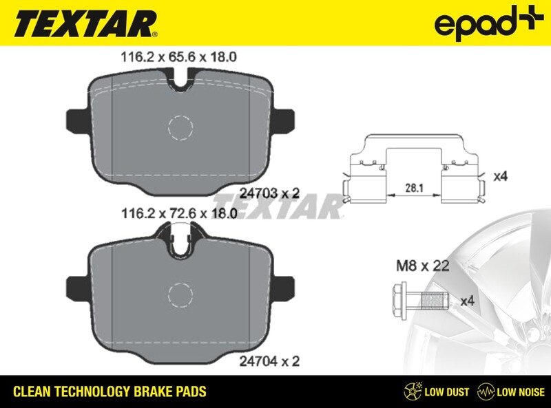 Brake Pad Set, disc brake (2470301CP)