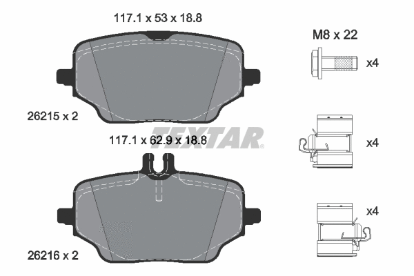 Brake Pad Set, disc brake (2621501)